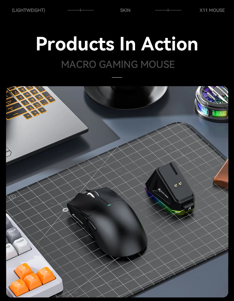 Mouse Attack Shark X11 Bluetooth Wireless Three Mode 2.4G PAW3311